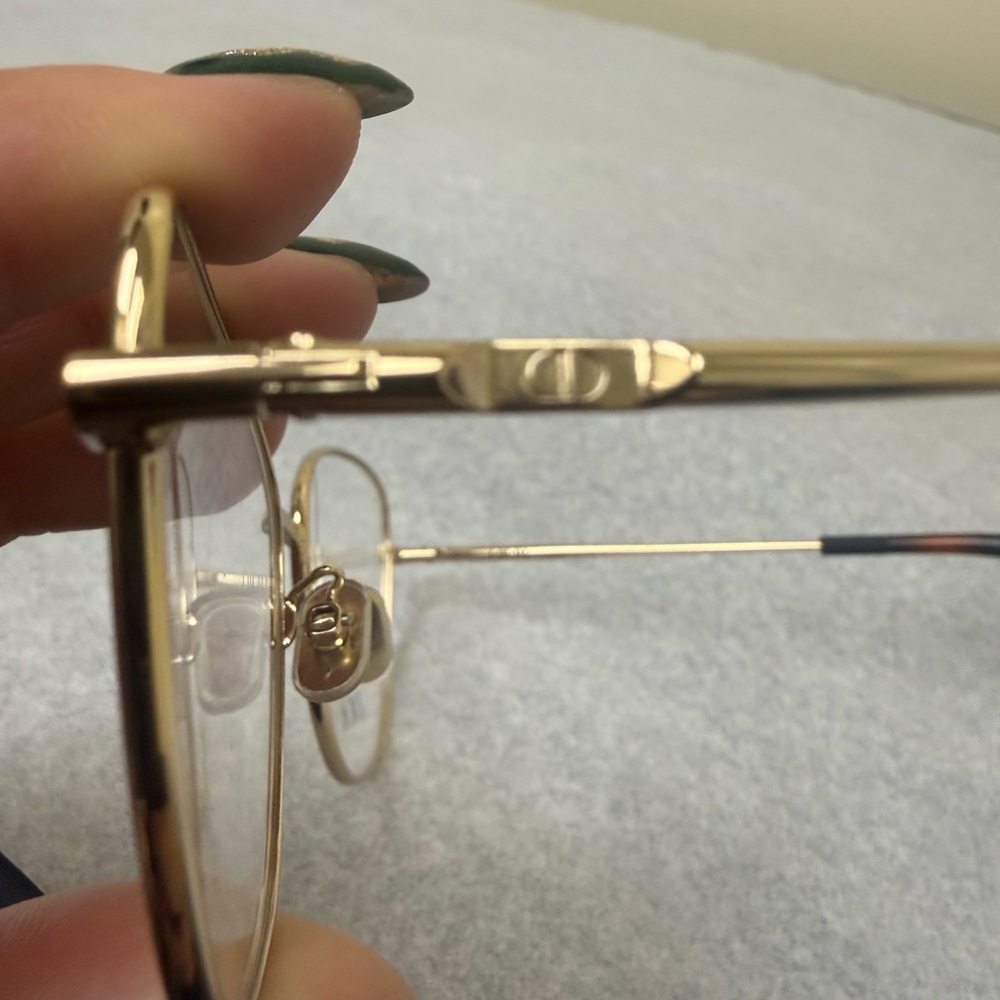 Dior Women's Gold Frame Glasses - Picture 9 of 11